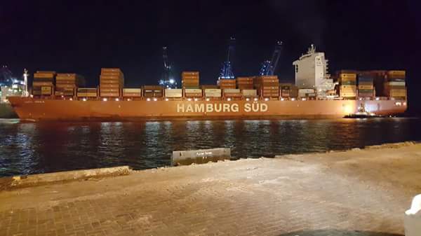 Puerto Central estrena su nuevo muelle con recalada del Hamburg Süd Santa Ursula