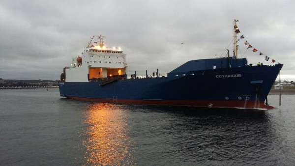 Nave Coyhaique reanuda servicios de cabotaje en Empormontt