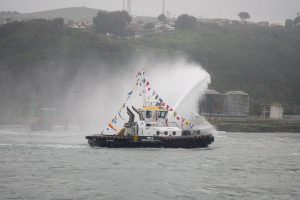 Nuevo remolcador de SAAM arriba al Puerto de San Antonio