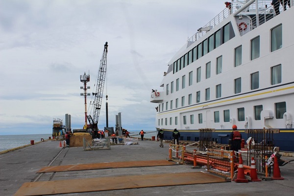 70% de avance lleva expansión del Muelle Prat de Punta Arenas