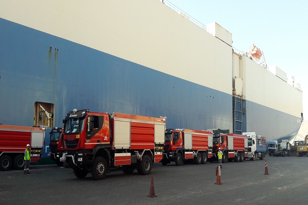 Llegan a ITI nueve carros para el Cuerpo de Bomberos de Iquique