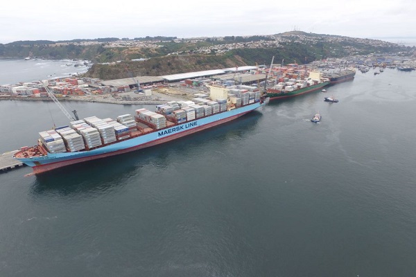 Maersk Antares se transforma en la mayor nave en arribar a San Vicente Terminal Internacional
